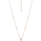 Peora Teardrop CZ Necklace Set - Rose Gold