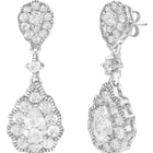 Peora Teardrop CZ Necklace Set - Silver