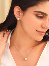 Peora Romantic CZ Necklace Set - Rose Gold