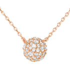 Peora Romantic CZ Necklace Set - Rose Gold