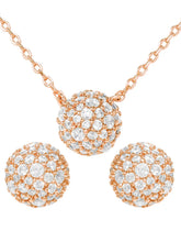 Peora Romantic CZ Necklace Set - Rose Gold