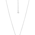 Peora Romantic CZ Necklace Set - Silver