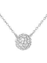 Peora Romantic CZ Necklace Set - Silver