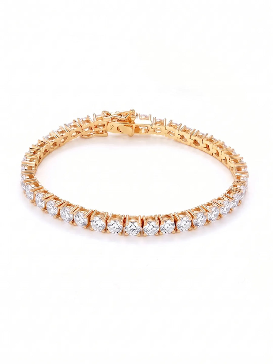 Peora Luxe Classic Tennis Bracelet - Gold
