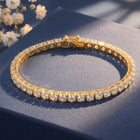 Peora Luxe Classic Tennis Bracelet - Gold