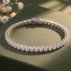 Peora Luxe Classic Tennis Bracelet - Silver