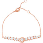 Peora Round Crystal Bracelet - Rose Gold