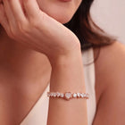Peora Round Crystal Bracelet - Rose Gold