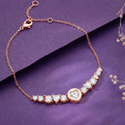 Peora Round Crystal Bracelet - Rose Gold