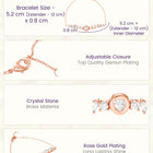 Peora Round Crystal Bracelet - Rose Gold