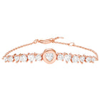 Peora Round Crystal Bracelet - Rose Gold