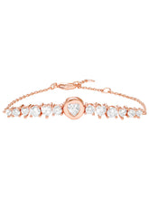 Peora Round Crystal Bracelet - Rose Gold