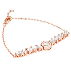 Peora Round Crystal Bracelet - Rose Gold