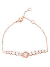 Peora Round Crystal Bracelet - Rose Gold