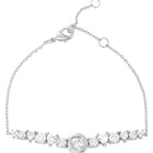 Peora Round Crystal Bracelet - Silver