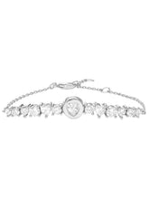 Peora Round Crystal Bracelet - Silver