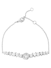 Peora Round Crystal Bracelet - Silver