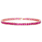 Peora Ruby CZ Tennis Bracelet - Rose Gold