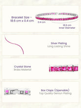Peora Ruby CZ Tennis Bracelet - Silver