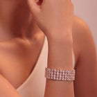 Peora Multi Row CZ Tennis Bracelet - Rose Gold