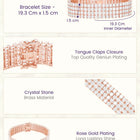 Peora Multi Row CZ Tennis Bracelet - Rose Gold