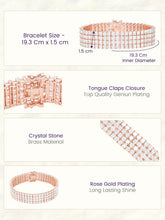 Peora Multi Row CZ Tennis Bracelet - Rose Gold
