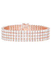 Peora Multi Row CZ Tennis Bracelet - Rose Gold