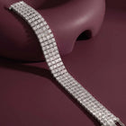 Peora Multi Row CZ Tennis Bracelet - Silver