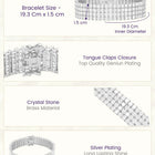 Peora Multi Row CZ Tennis Bracelet - Silver