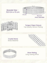 Peora Multi Row CZ Tennis Bracelet - Silver