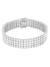 Peora Multi Row CZ Tennis Bracelet - Silver