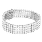 Peora Multi Row CZ Tennis Bracelet - Silver