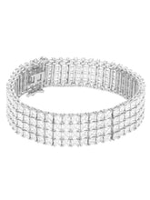 Peora Multi Row CZ Tennis Bracelet - Silver