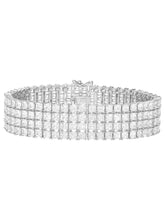Peora Multi Row CZ Tennis Bracelet - Silver