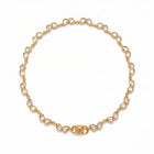 Peora Heritage Crystal Rosette Payal - Gold