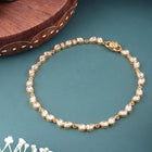 Peora Heritage Crystal Rosette Payal - Gold