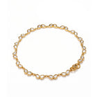 Peora Heritage Crystal Rosette Payal - Gold