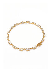 Peora Heritage Crystal Rosette Payal - Gold