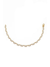 Peora Heritage Crystal Rosette Payal - Gold