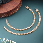 Peora Heritage Rajsi Crystal Payal - Gold