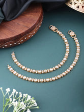 Peora Heritage Rajsi Crystal Payal - Gold