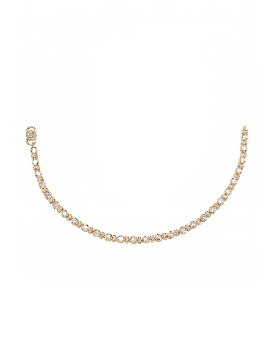 Peora Heritage Rajsi Crystal Payal - Gold