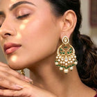 Peora Maharani Chandbali Earrings - Gold