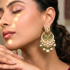 Peora Maharani Chandbali Earrings - Gold