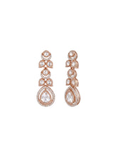Rose Gold SZ Tiered Statement Dangle Earrings