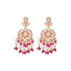 Peora Ratnavali Pink Kundan Earrings - Gold