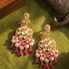 Peora Ratnavali Pink Kundan Earrings - Gold