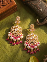 Peora Ratnavali Pink Kundan Earrings - Gold