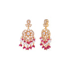 Peora Ratnavali Pink Kundan Earrings - Gold