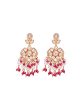 Peora Ratnavali Pink Kundan Earrings - Gold